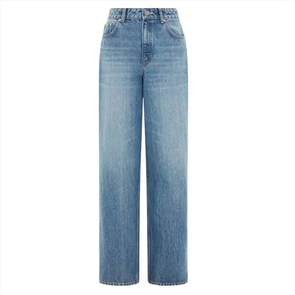 391. ALIGNE High Rise Straight Leg Jeans Denim $145 NWT Sz 25 - Picture 1 of 5